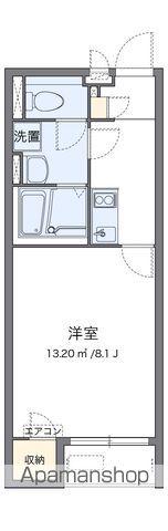 クレイノもみじⅤ(1K/2階)の間取り写真