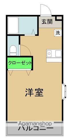 フェリウス東千代田Ⅰ(ワンルーム/2階)の間取り写真