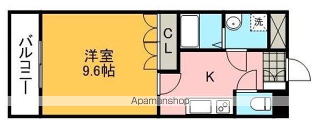 エスティール(1K/2階)の間取り写真