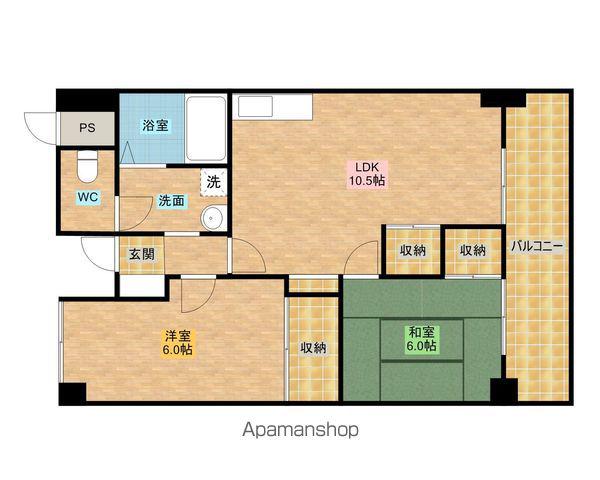 メゾンアザレ(3DK/1階)の間取り写真