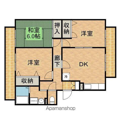 オリーブ泉ヶ丘Ⅱ(3DK/3階)の間取り写真
