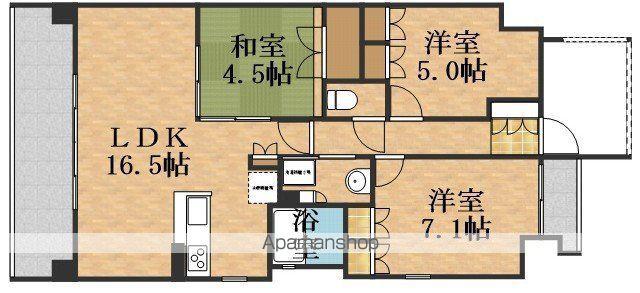 PREMIST都島パークフロント(3LDK/2階)の間取り写真