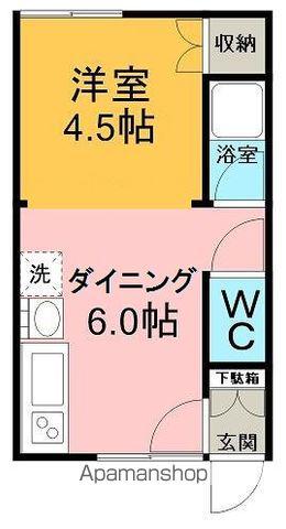 ハイツサンヨーⅡ(1DK/2階)の間取り写真