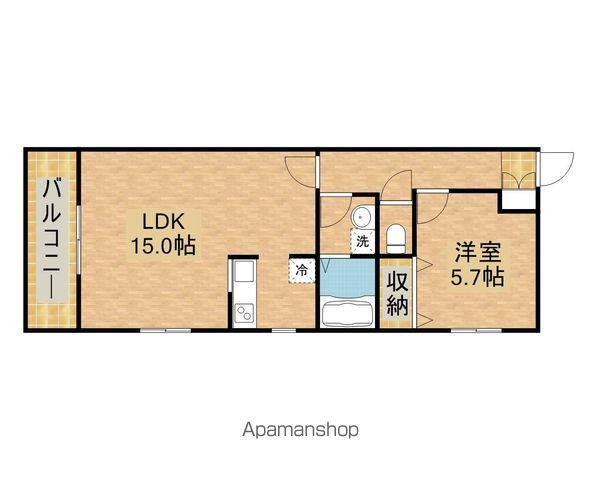 ディアコート(1LDK/1階)の間取り写真