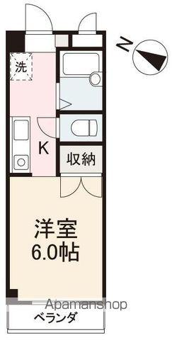 ヴィラ・アンソレイエ栗林南(1K/4階)の間取り写真