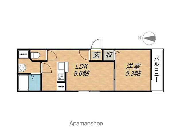セレーノA棟(1LDK/2階)の間取り写真