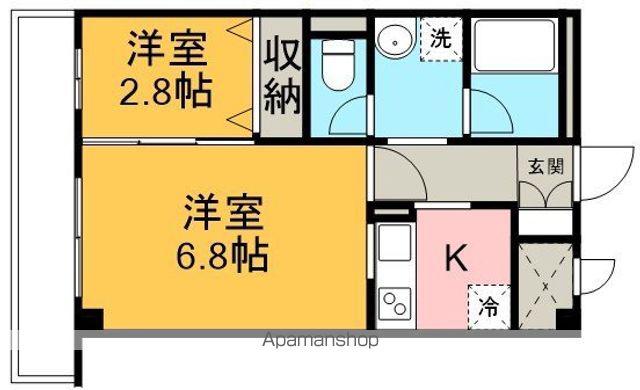 サンライトヒルズ(2K/3階)の間取り写真