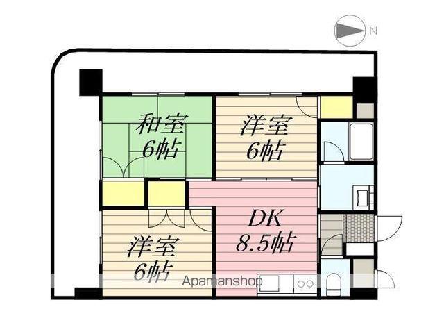 メゾン原Ⅱ(3DK/10階)の間取り写真