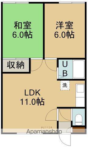 有加マンション(2LDK/2階)の間取り写真