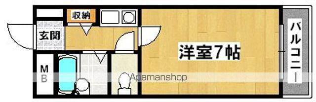 パークサイドハイツ(1K/1階)の間取り写真