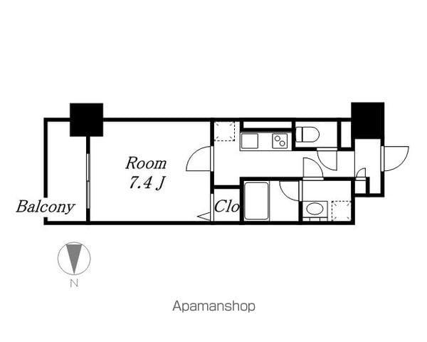 シャルマンソワレ名駅(1K/7階)の間取り写真