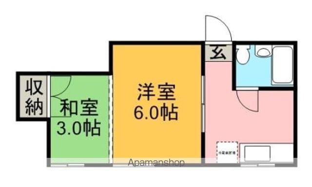 ハイツフリージア(2K/1階)の間取り写真