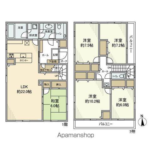 小田急電鉄小田原線 下北沢駅 徒歩11分 2階建 築12年(5LDK)の間取り写真