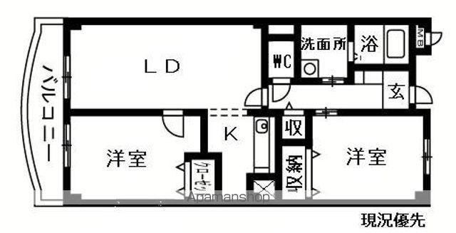 モア・エテルノ(2LDK/3階)の間取り写真