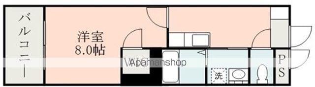 HKマンション白山(1K/6階)の間取り写真