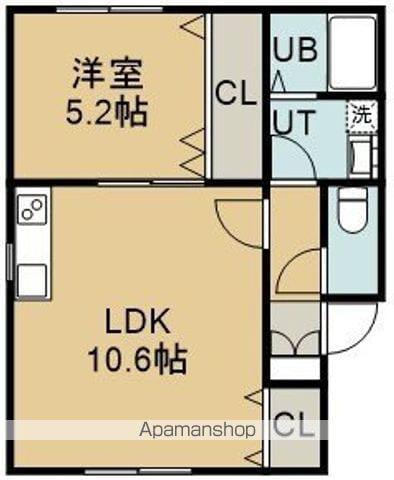フォルム花園Ⅲ(1LDK/1階)の間取り写真