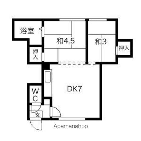 コーポすみれ(2DK/2階)の間取り写真