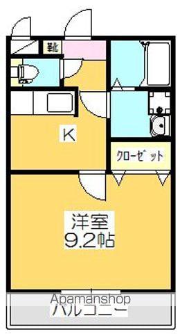 マリベール山北(1K/2階)の間取り写真
