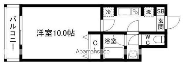リーセント春町(1K/2階)の間取り写真
