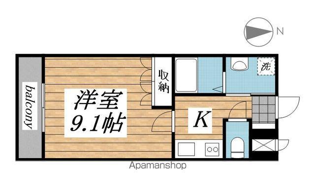 ティアラF・I(1K/2階)の間取り写真