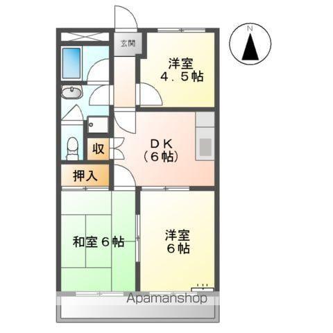 ダイナーズハイツ(3DK/3階)の間取り写真