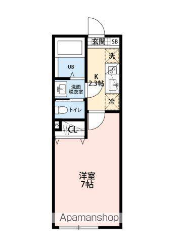 クイーンコンシェル(1K/1階)の間取り写真
