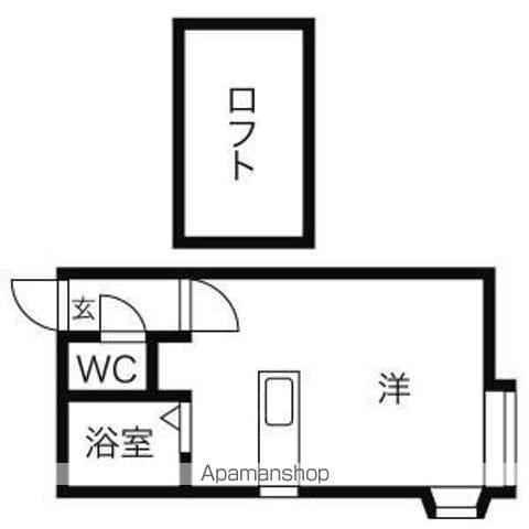 プライムハウス(ワンルーム/3階)の間取り写真
