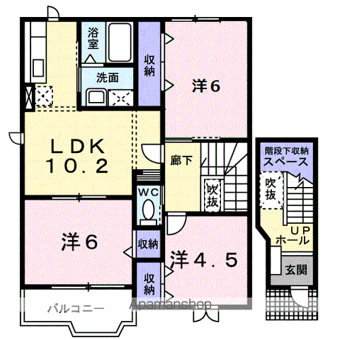 エクセルⅠ(3LDK/2階)の間取り写真