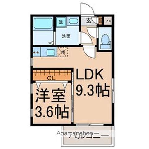 MOVE生駒イースト(1LDK/2階)の間取り写真