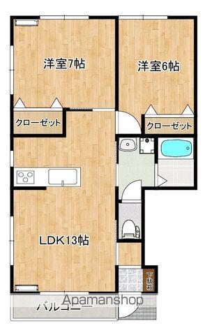 カーサドリーム(2LDK/1階)の間取り写真