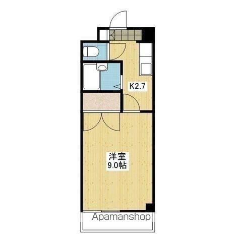 ブラウンハイム(1K/4階)の間取り写真