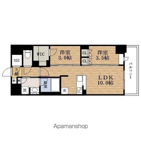 COMFORIA LIV博労町一丁目Q(2LDK/3階)の間取り写真