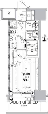 メイクス矢場町(1K/10階)の間取り写真
