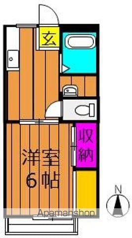 アンダンテ福井B棟(1K/2階)の間取り写真