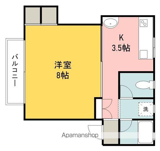 サンヴェルディ東石井(1K/3階)の間取り写真