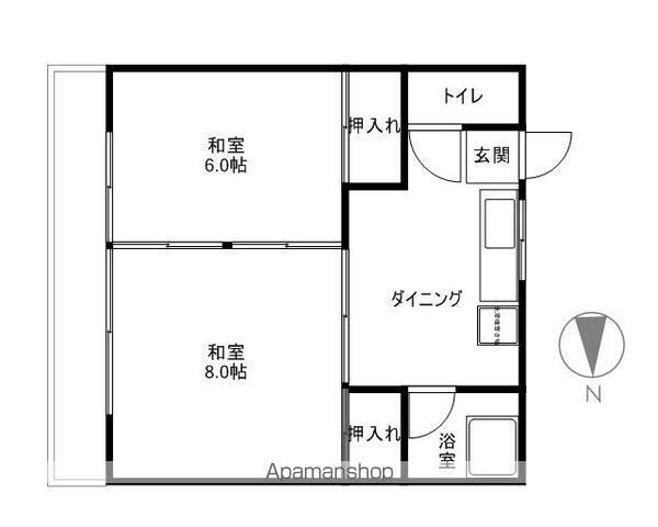 泉荘(2K/2階)の間取り写真