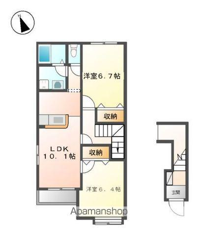ルミナスひばりヶ丘(2LDK/2階)の間取り写真