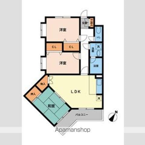 プライムアーバン武蔵小金井(3DK/1階)の間取り写真