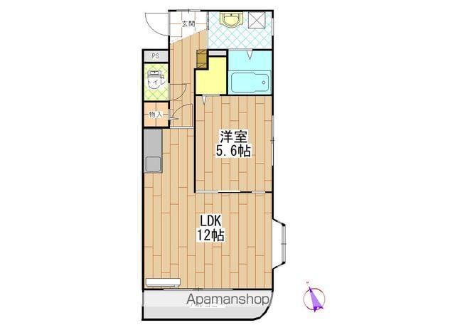 ROMEO(1LDK/1階)の間取り写真