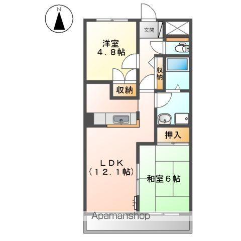 ベルクレスト(2LDK/2階)の間取り写真