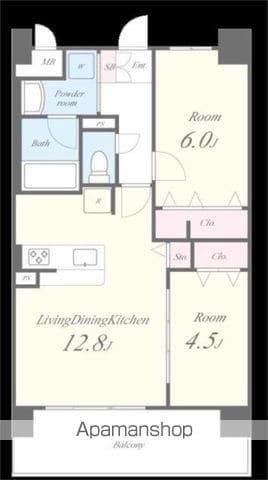 フェリスシエロ堺(2LDK/4階)の間取り写真