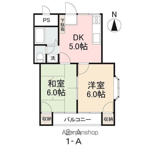 フォーレスK(2DK/1階)の間取り写真