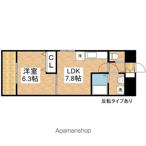サンシアルザ上前津(1LDK/2階)の間取り写真