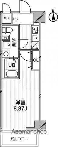 GRAN PASEO 高田馬場(1K/5階)の間取り写真