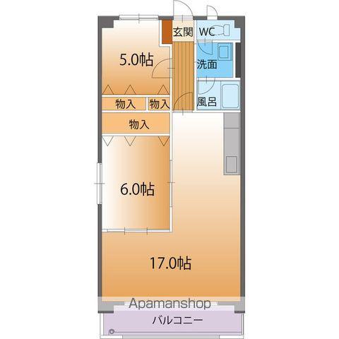サンライトヒルズ(2LDK/2階)の間取り写真
