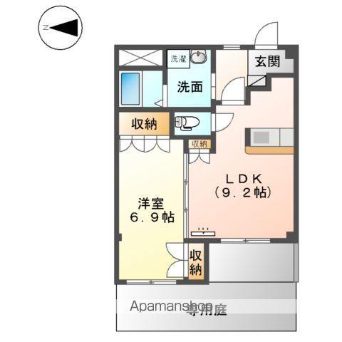 ソラーク(1LDK/1階)の間取り写真