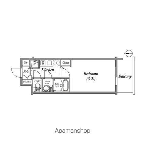 エスリード栄イーストスクエア(1K/7階)の間取り写真