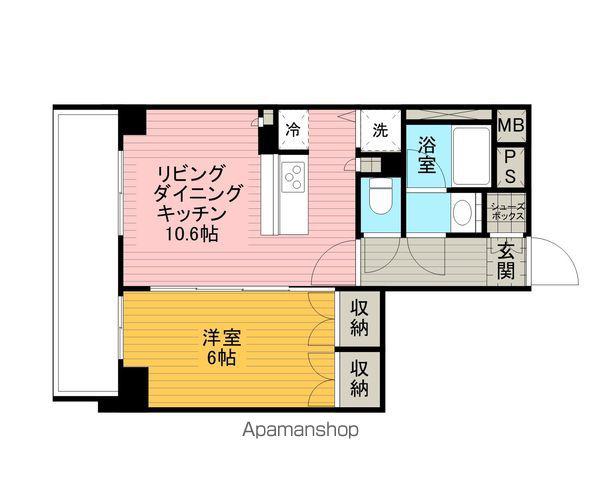 エスティメゾン錦糸町2(1LDK/8階)の間取り写真