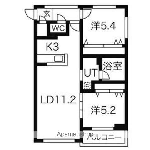 RICHE REVE(2LDK/5階)の間取り写真