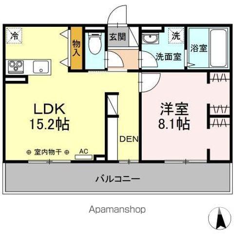 ロイジェントパークス野田町5丁目 C棟(1LDK/3階)の間取り写真